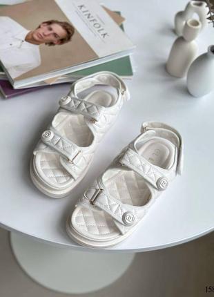 Сандалі босоніжки на липучких шкіряні на невеликій платформі