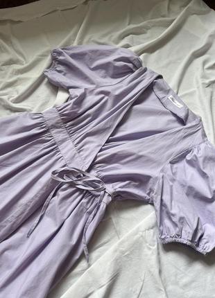 Сарафанчик на запах, лиловый сарафан, платье на запах