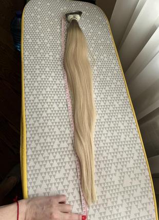 Натуральные волосы, омбре блонд, 70