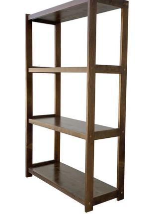 Дерев'яна етажерка (стелаж) е-64 чотири полиці дуб  скіф