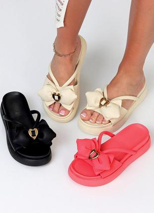 Шльопанці "cute", 3 кольори в наявності, екошкіра