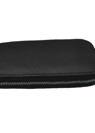 Компактный кожаный чехол для маникюрных инструментов leathart черный