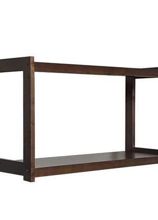 Деревяний стелаж (етажерка) е-62 дві полиці горіх скіф