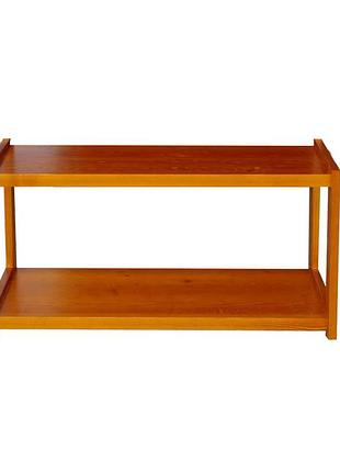 Дерев'яний стелаж (етажерка) е-62 дві полиці кальвадос скіф