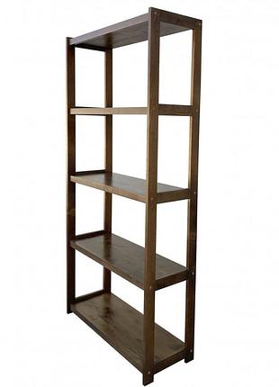 Дерев'яна етажерка (стелаж) е-65 п'ять полиць дуб скіф