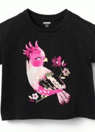 Кроп-футболка gymboree з яскравим малюнком xl на дівчинку