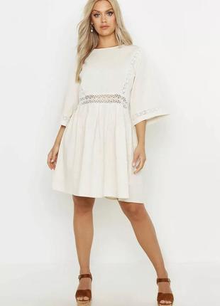 Лляна сукня вільного фасону boohoo