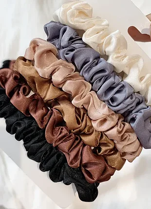 Шелковая резинка для волос (набор 6 шт)
