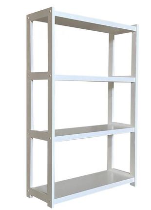 Дерев'яна етажерка (стелаж) е-64 чотири полиці білий скіф