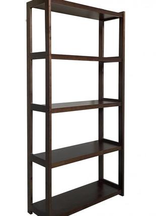 Дерев'яна етажерка (стелаж) е-65 п'ять полиць горіх скіф