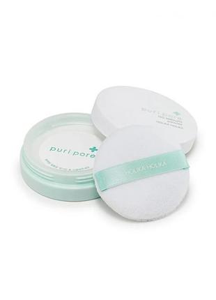 Рассыпчатая матирующая пудра holika holika puri pore no sebum powder 7г