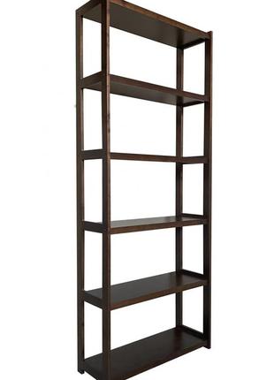 Дерев'яна етажерка (стелаж) е-66 шість полиць горіх скіф