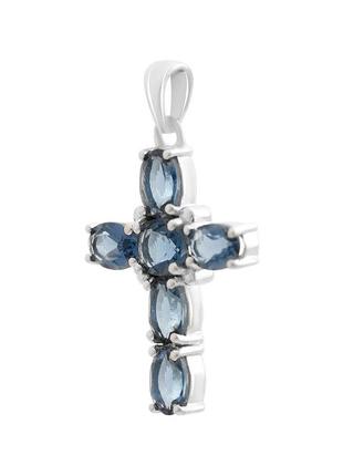 Серебряный крестик ogosilver с танзанитом nano 2.49ct (2151715)