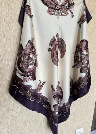 Шелковый платок, платье из натурального шелка