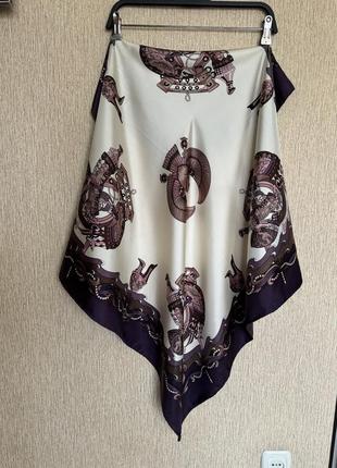 Шелковый платок, платье из натурального шелка