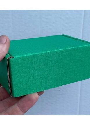 Коробка картонная 105 х 80 х 45 мм, самосборная зеленая