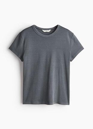 Футболка серая женская топ h&m hm 1232901003 оригинал ✅ xs s m l xl xxl