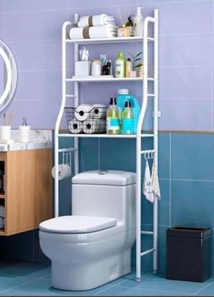Полка стеллаж в ванную комнату над унитазом toilet rack этажерка в ванную стеллаж в туалет