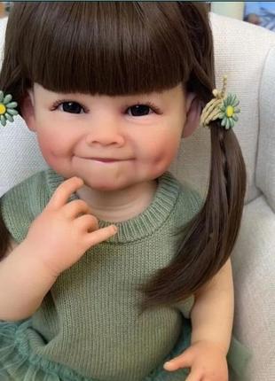 Кукла reborn кукла реборн большая 55см реалистичная мягенькая симпатичная можно купать