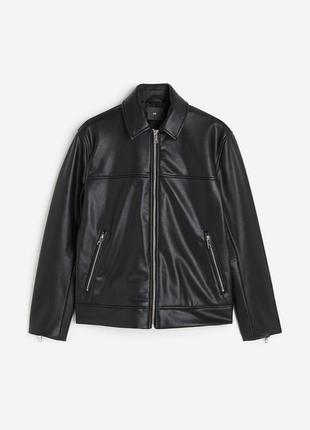 Кожаная куртка h&m, regular fit! 5