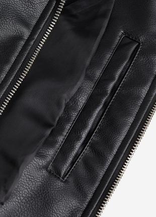 Кожаная куртка h&m, regular fit! 8