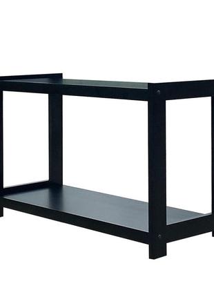 Дерев'яний стелаж (етажерка) е-62 дві полиці венге (чорний) скіф
