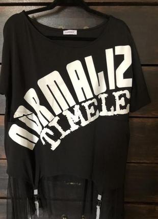 Новая без бирки тонкая футболка блуза турция 52-56 р