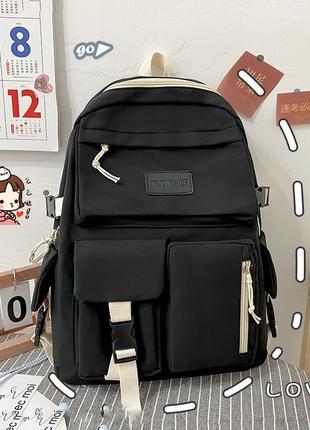 Рюкзак мужской женский детский школьный портфель черный