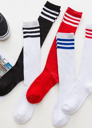 Гольфы на подростка 35-41 размеры ножки 3080 белые с розовыми полосками розовые носки...