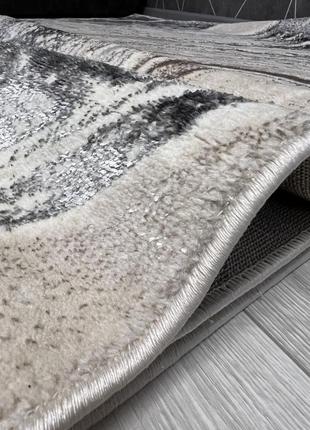 Килим 2.5x3.5 м optima з комбінованим ворсом і термоусадкою мармур beige 3563a