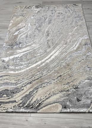 Килим 2.5x3.5 м optima з комбінованим ворсом і термоусадкою мармур beige 3563a