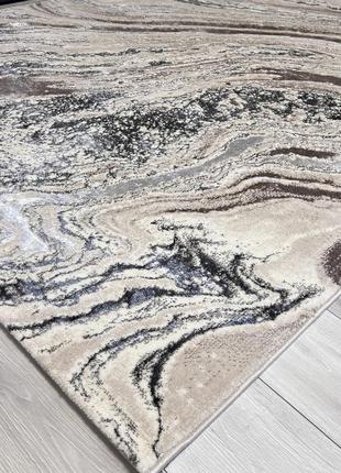 Килим 2.5x3.5 м optima з комбінованим ворсом і термоусадкою мармур beige 3563a