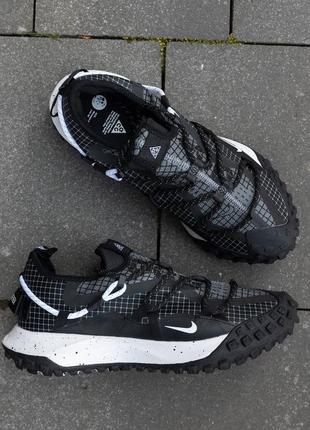 Nk137 кросівки в стилі nike acg mounth low gore-tex black white1 фото