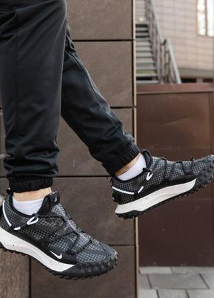 Nk137 кросівки в стилі nike acg mounth low gore-tex black white6 фото