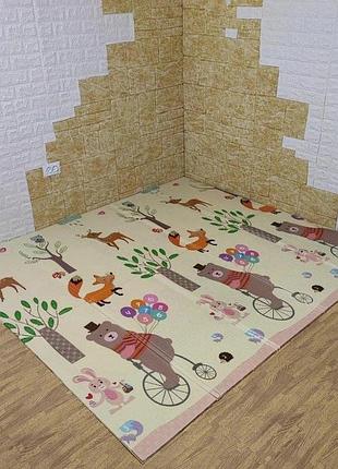 Детский игровой двухсторонний коврик  2м*1,8м (толщина-1см)