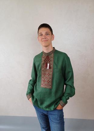 Сорочка вишита зелена