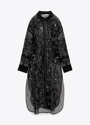Туніка zara з вишивкою, s, xl