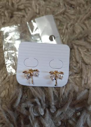 Сережки медзолото