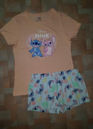 Очень яркая, красивая пижама, комплект котон стич, stitch disney s размер4 фото