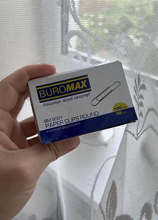 Скрепки никелированные круглыми 50 мм. (вм.5001) канцелярские