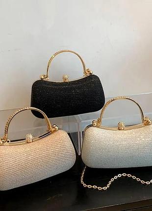 Вечерняя сумочка сумка клатч на цепочке со стразами / для свадьбы вечеринки