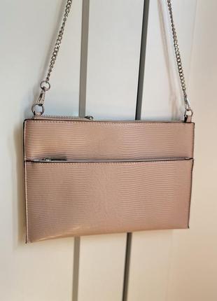 Рожева сумка zara еко шкіра mango клатч кросбоді parfois & other stories h&m