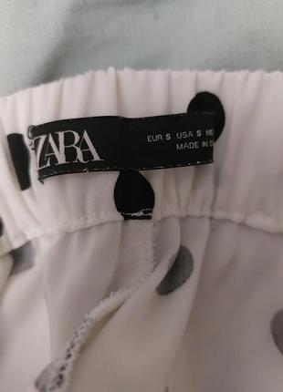 💜💚🩷 шикарные легкие белые кюлоты/брюки в черный горошек