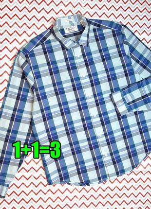 😉1+1=3 брендова чоловіча сорочка в клітинку classic fit penguin, розмір 50 - 52