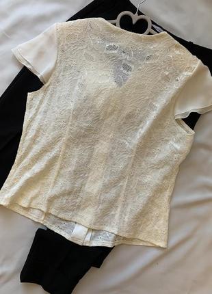 Блузка молочна сорочка нейлон великий розмір2 фото