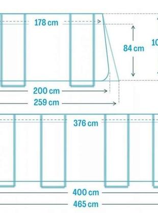 Каркасний басейн прямокутної форми intex довжина 400 см. ширина 200 см, висота 100 см || kilometr+3 фото