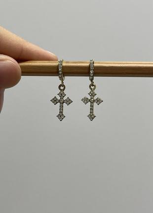 Сережки хрестики