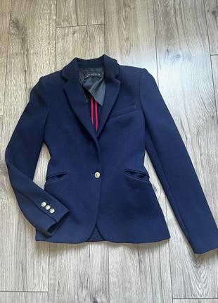 Синий navy пиджак жакет zara