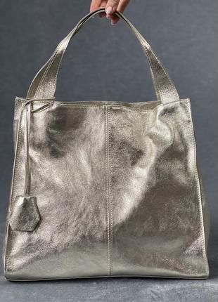 Шкіряна містка золотиста сумка xenia, італія