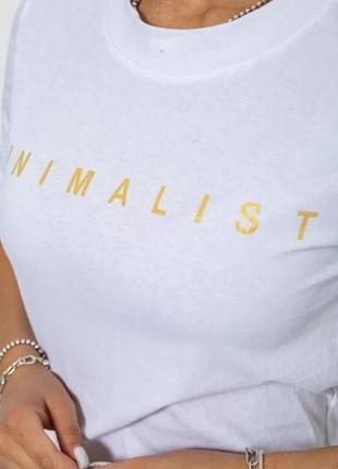 Футболка с надписью minimalist3 фото